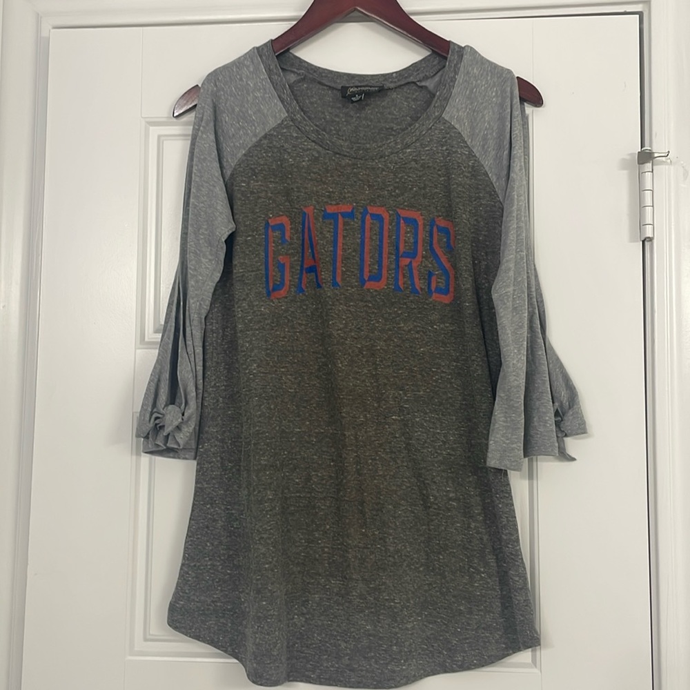Florida Gators 3/4 Sleeve Cold Shoulder Shirt Size Small